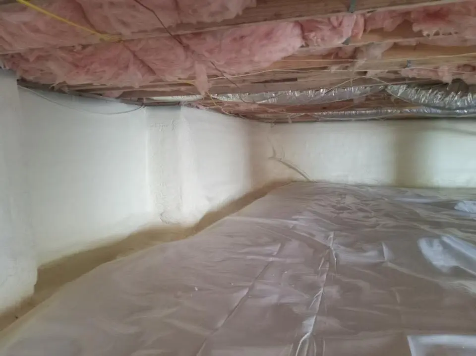 Crawl space encapsulation with closed-cell spray foam for Spray Foam Roofing in Blackwell